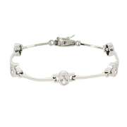 Sterling Silver CZ Oval Tennis Bracelet