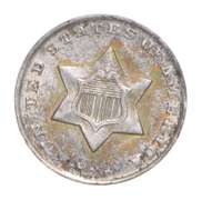 1851 Silver Three Cent Piece