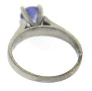 Charming 14kt White Gold Tanzanite and Diamond Ring