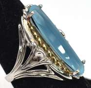 Sterling Silver Blue Crystal Ring