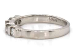 Classic Platinum Bar Set Diamond Band