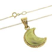 Beautiful 2 Finish Half Moon Necklace