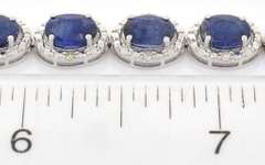 Opulent Sapphire & Diamond Bracelet in Sterling Silver