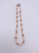 Rare Multi Color Pink, Purple, & White Luster Pearl Necklace-18 inches