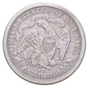 1876-CC Seated Liberty Quarter