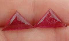 Modern cut! 3.98ct true Rubellite Tourmaline set