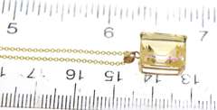 Fancy European Cut Citrine Pendant on Chain