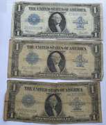 3 1923 $ 1 Silver Cert  Notes