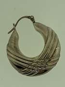 Pure .999 Silver Sculptural Hoop Earrings