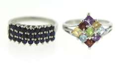 Lot of 2 Gemstone rings