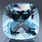 Vivid! 5.60ct cushion cut Swiss blue Topaz