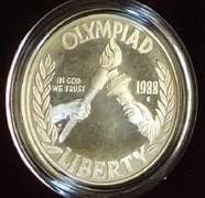 1988 PROOF Olympic Silver Dollar