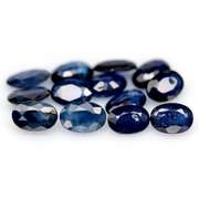6.91ct cobalt blue Sapphire set from Madagascar