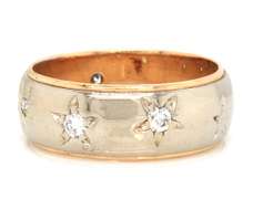 Whimsical 14kt YG Gents' Star Diamond Ring