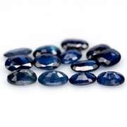 6.91ct cobalt blue Sapphire set from Madagascar