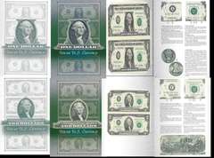 $1 & $2 Uncut sheet in Original BEP holders Uncirculated
