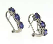 Fantastic Tanzanite & Diamond Accent Earrings