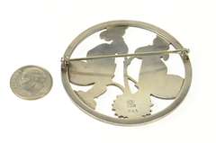 Sterling Silver Georg Jensen Butterfly Flower Round 283 Pin/Brooch