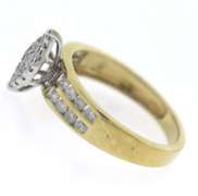 Elegant Cluster Marquise Bridal Set with Matching Band Ring