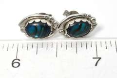 Sterling Silver Cabochon Earrings