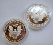 1998  And 2003 W Proof Eagles With Boxs &Papers