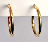 Half Dollar Sized Hoop Earrings
