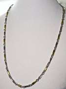 Intriguing 18K Two-Tone  Fancy Link Heavy Necklace
