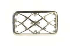 Sterling Silver Georg Jensen Lattice Squared Pattern 255 Pin/Brooch