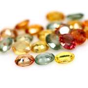 9.55ct heated only Autumn leave Sapphire set