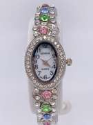 Ladies Geneva & Gemstone Watch, 18kt Gold Plated Cuff