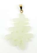Vintage 10K Chinese Jade Pendant