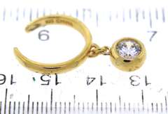 Sterling Silver CZ Bezel Set earpiece