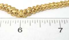 Fancy V Shaped Link Gold Necklace