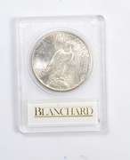 MS63 1927-S Peace Silver Dollar - Redfield - Graded Blanchard
