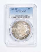 MS65 1885-CC Morgan Silver Dollar - Graded PCGS