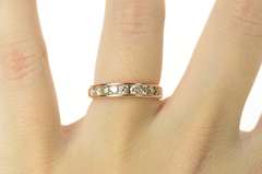 14K Yellow Gold 0.36 Ctw Diamond Classic Wedding Band Ring