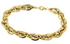 Fancy Double Oval Link Chain Bracelet