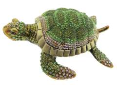 Turtle Rhinestone Trinket Box