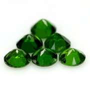 Steller 3.28ct 6 piece set of top color Chrome Diopside