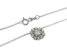 Powerful White Gold Diamond Pendant on chain