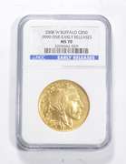 MS70 2008-W $50.00 American Buffalo 1 Oz .999 Fine Gold Coin - NGC