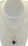 Stately Massive 12.00CTS Star Ruby & Sapphire Necklace In Vermeil
