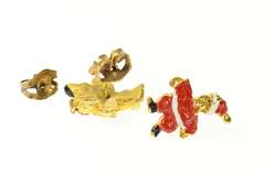 Base Metal Enamel Retro Santa Claus Christmas Stud Earrings