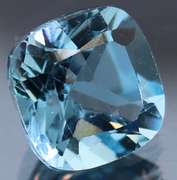 Vivid! 5.60ct cushion cut Swiss blue Topaz