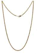 Popular 14kt Yellow Gold Rope Chain Necklace