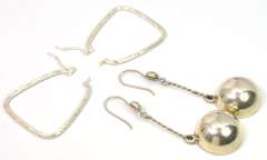2 Pairs of Sterling Silver Earring