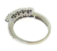 Stunning White Gold Multi Colored Gem Band