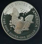 1996 Proof Silver Eagle With Box Paper