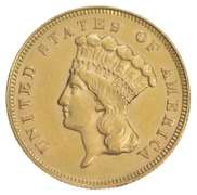 1881 $3.00 Indian Princess Head Gold Piece