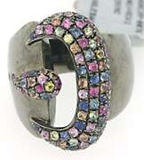 Le Vian Multi Color Gemstone Buckle Ring